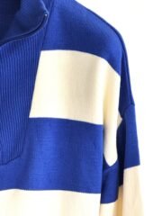 Blauw-Wit Gestreepte Trui met Rits - Afbeelding 2