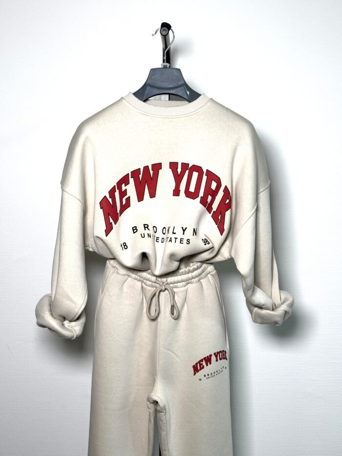 Comfortabele New York Brooklyn Set – Crème - Afbeelding 2