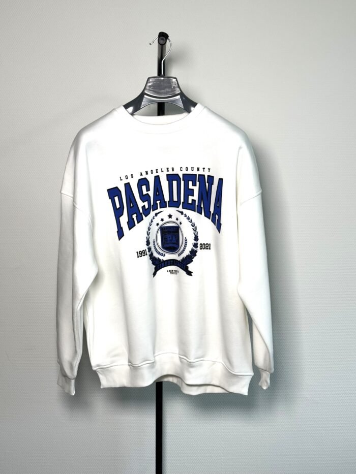 Witte Pasadena Print Oversized Sweatshirt & Jogger Set - Afbeelding 3