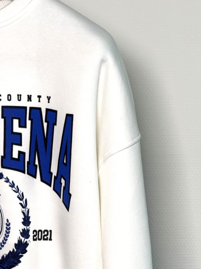 Witte Pasadena Print Oversized Sweatshirt & Jogger Set - Afbeelding 4