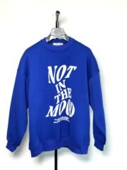 Kobaltblauwe "Not in the Mood" Oversized Sweatshirt - Afbeelding 3
