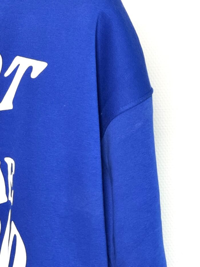 Kobaltblauwe "Not in the Mood" Oversized Sweatshirt - Afbeelding 5