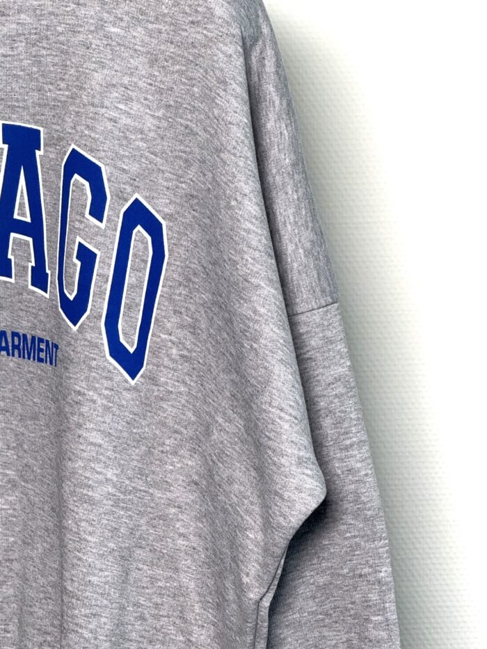 Grijze "Chicago Athletic Department" Oversized Sweatshirt - Afbeelding 4