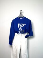 Kobaltblauwe "Not in the Mood" Oversized Sweatshirt - Afbeelding 2