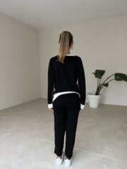 Zwart-Wit Gebreid Set - Afbeelding 3