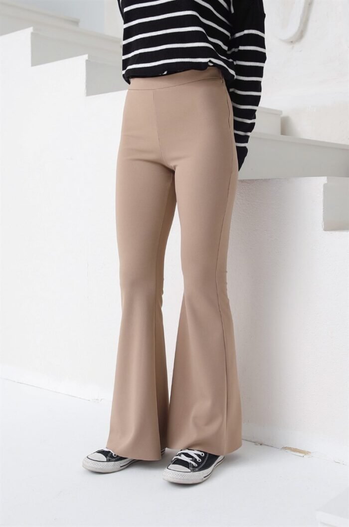 Trendy flared broek met hoge taille - Afbeelding 2