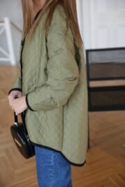 Trendy quilted jas met zwarte details - Afbeelding 4