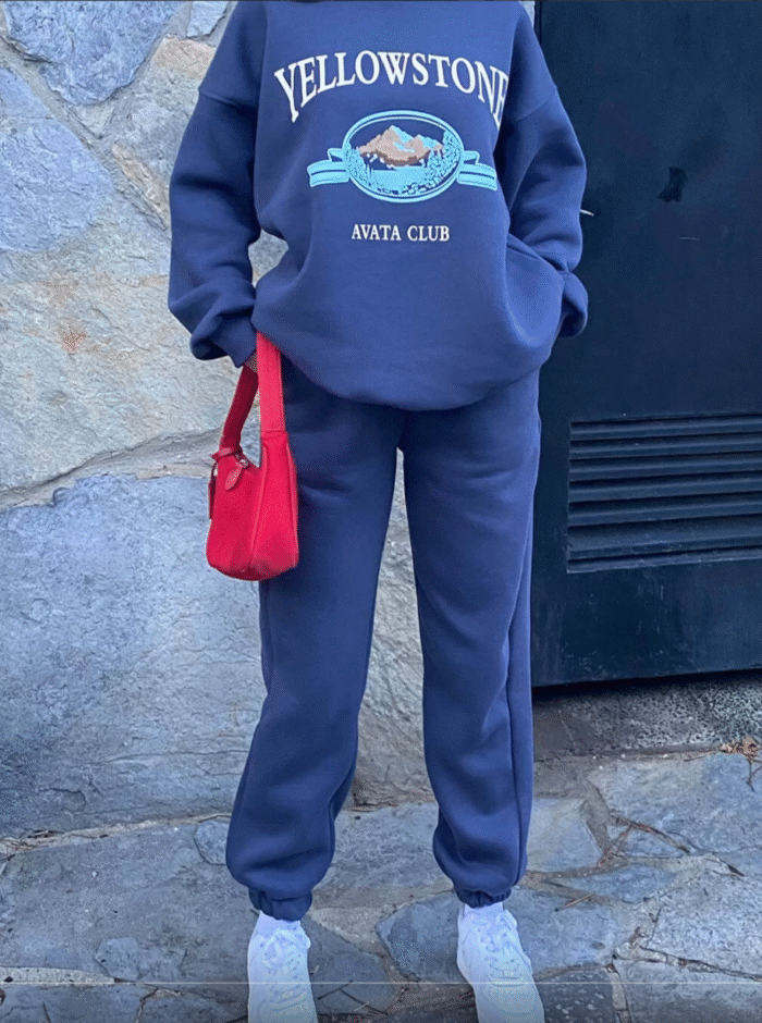 Comfortabele Trainingsset – Yellowstone Print - Afbeelding 3