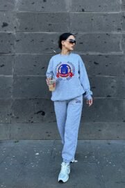 Casual Sportieve Set – Grijs - Afbeelding 2