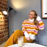 Gebreide Coltrui met Kleurrijke Strepen