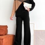 Sophisticated Gebreid Set – Beige & Zwart