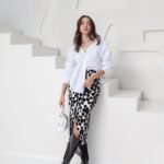 Stijlvolle rok met polkadot en franjes