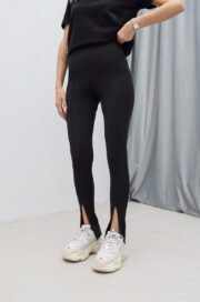 Zwarte Slim Fit Legging met Hoge Taille