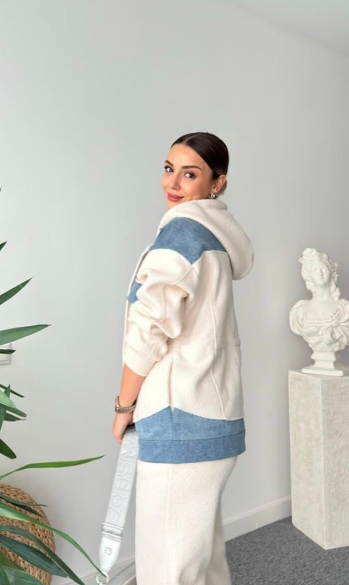 Hoodie Jas met Denim Details - Afbeelding 4