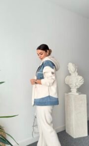 Hoodie Jas met Denim Details - Afbeelding 5