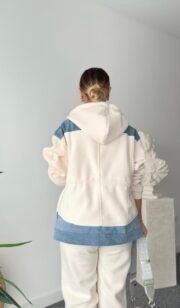 Hoodie Jas met Denim Details - Afbeelding 3