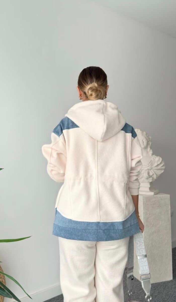 Hoodie Jas met Denim Details - Afbeelding 3